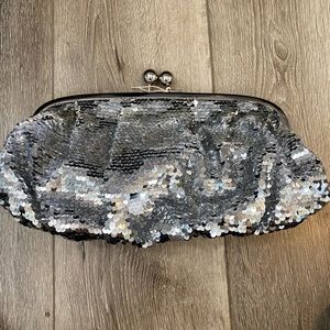 Limited Edition Silver Sequined Clutch